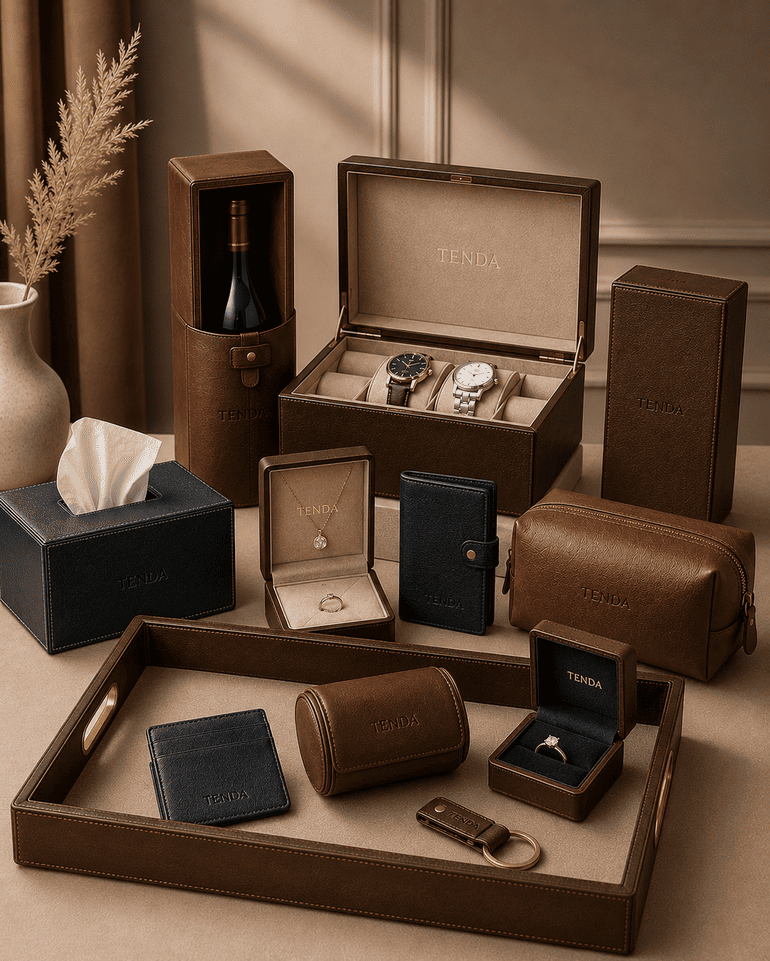 Premium custom leather goods crafted by TENDA LEATHER